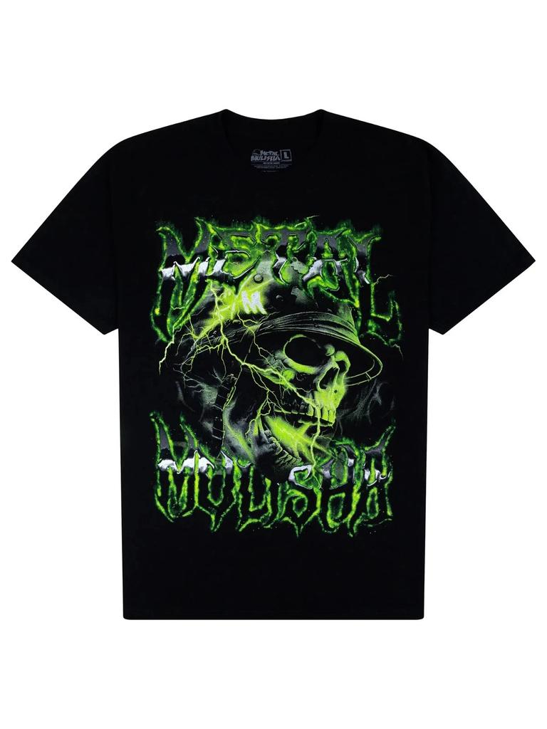 Metal Mulisha Men's Inferno Short Sleeve Motocross T-shirt Neon Green Print Tee