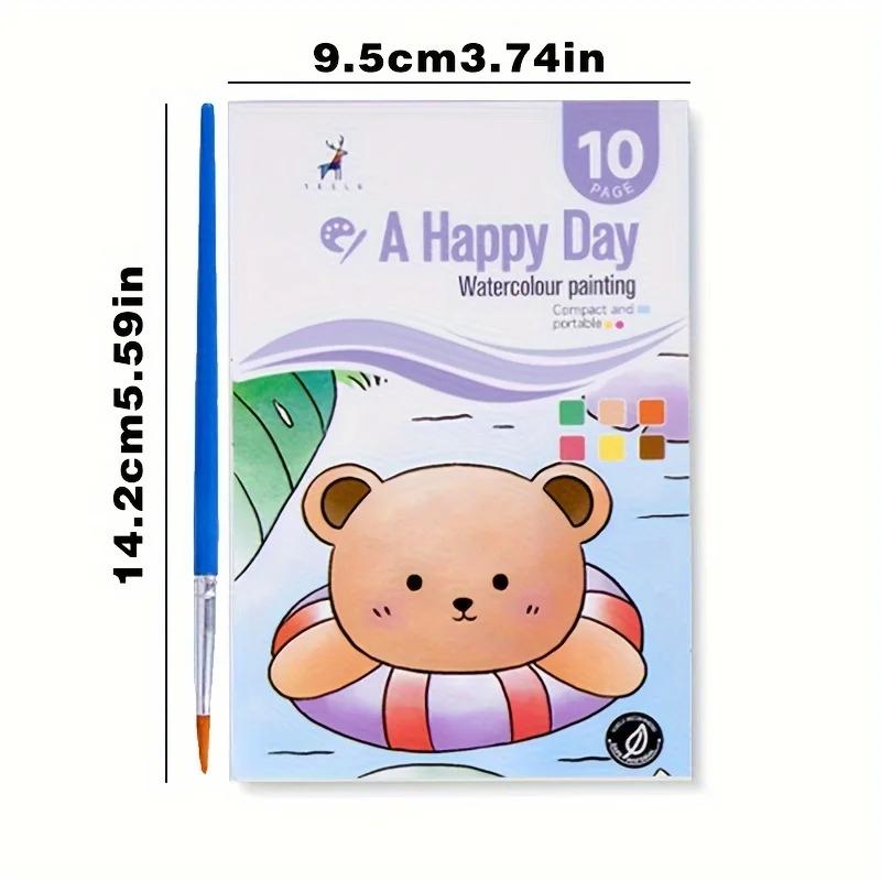 Watercolor Painting Book with 1 Book 1 pen Water Powder Graffiti Drawing Self-contained Paint Picture Coloring Painting Paper