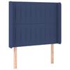 VidaXL Headboard with Ears Blue 103x16x118-128 Cm Fabric3119814