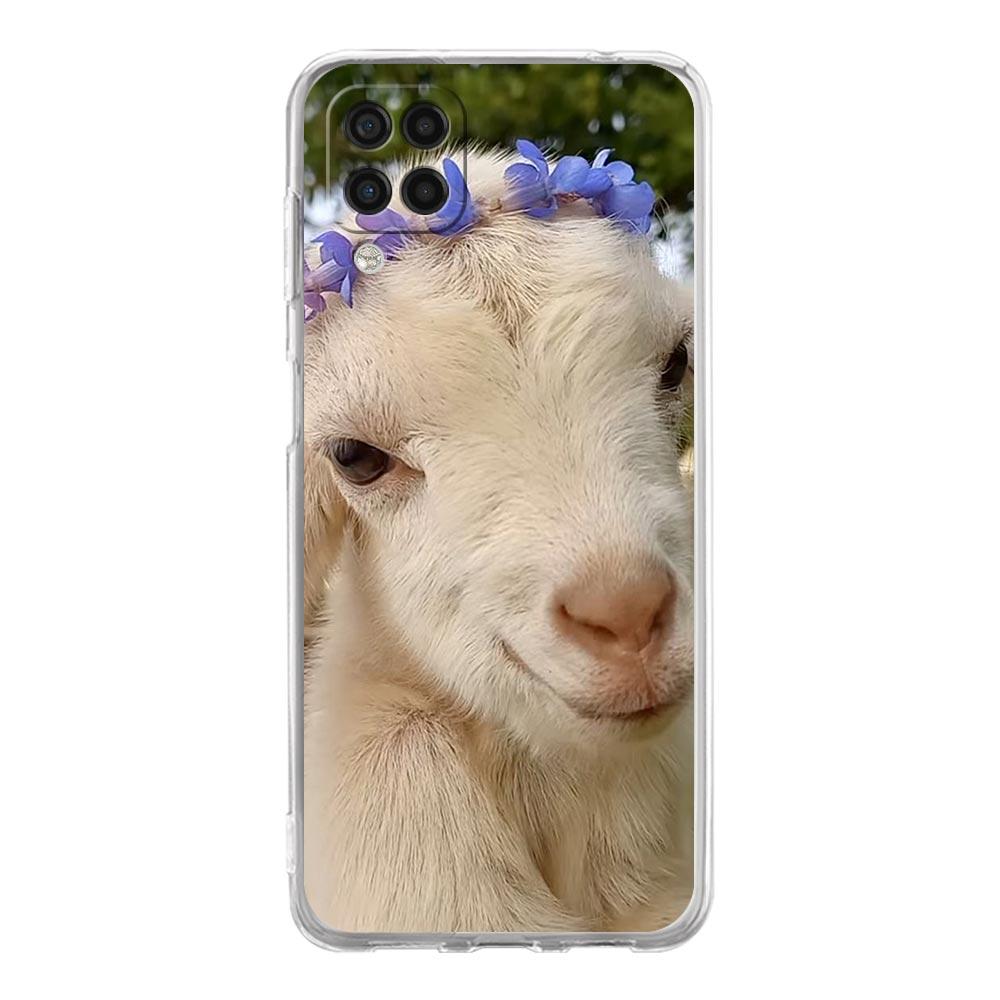 Phone Case For Samsung Galaxy A13 A33 A35 A55 A73 A53 A23 A51 A71 A21S A72 A31 A41 A05s A03S A15 A25 5G Cover Cartoon Cute Goat
