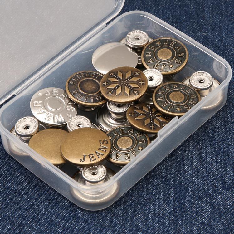 Jeans Buttons, Pants Waist Closure Artifact Buttons, Waist Circumference Tightening, Size Change, Seam-Free Button Accessories, Clothes Nails