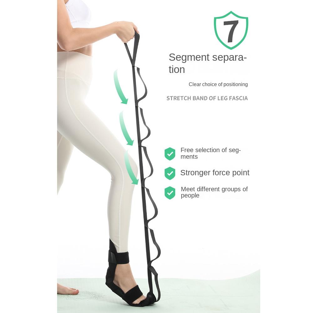 Ergonomiczna opaska do rozciągania jogi z 7 pętlami, ochrona kostki, pas do rozciągania więzadeł jogi, wygodna elastyczność, taśma do treningu stóp
