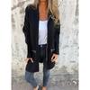 2025 Autumn Winter Women's Long Sleeve Hooded Loose Fashion Casual Mid-Length Cardigan Coat