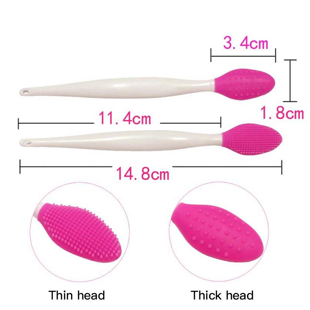 1Pc Wash Face Brush Remove Blackheads Brush Silicone Two-sided Nose Brush Exfoliating Clean Brush Tool