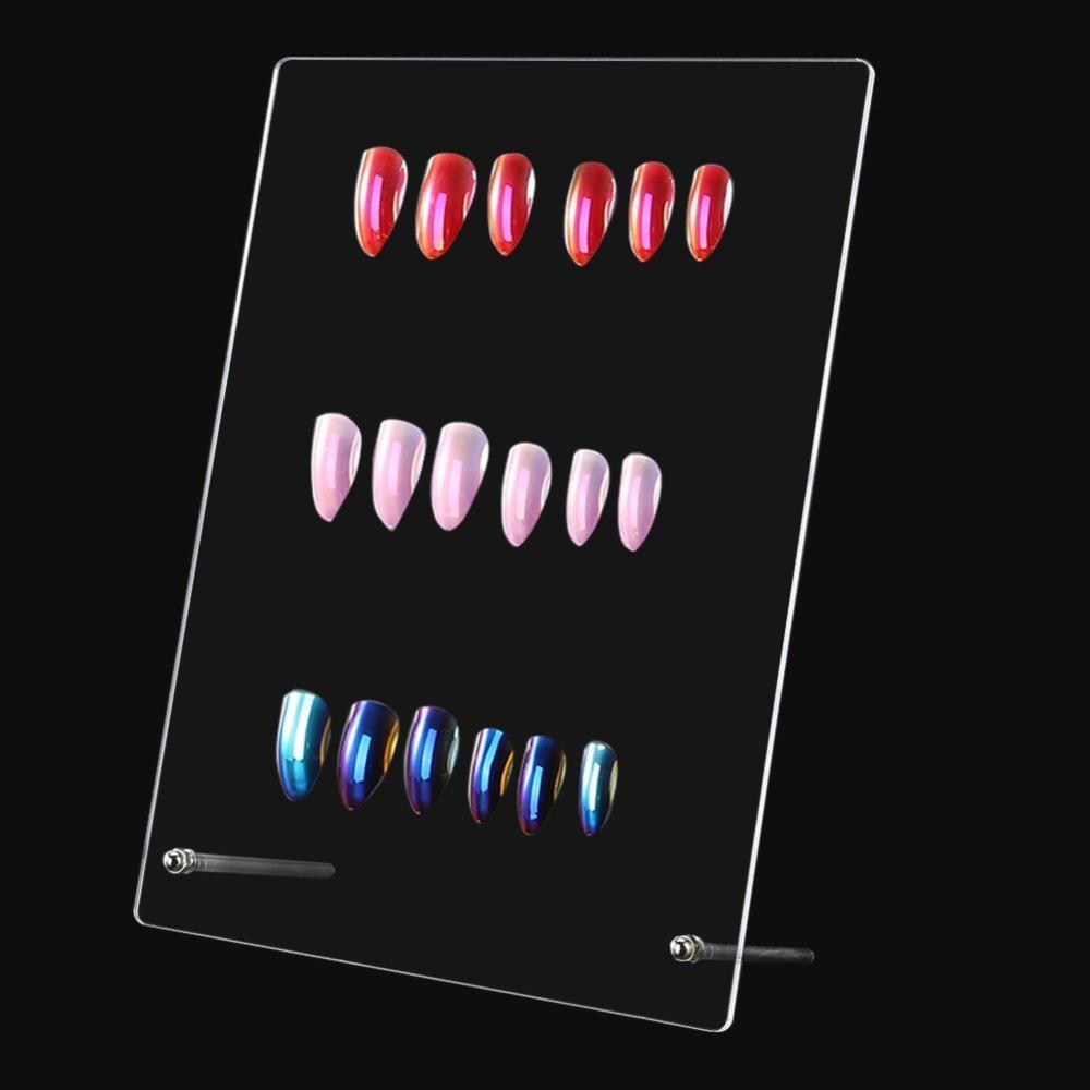 Transparent Acrylic Clear Acrylic Nail Art Display Frame  Salon Use
