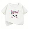 Kawaii Meme Cat Design T Shirts Graphic Short Sleeve Kids Childrens Tshirt Boys Girls Summer Spring Casual Top Tee