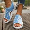 Nuove Sandali Estivi da Donna Taglie Forti Casual in Flyknit con Cut-Out e Punta Aperta per Spiaggia e Sport