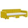 VidaXL Daybed with Trundle Bed and Mattress Yellow 80x200 Cm Velvet 3196951