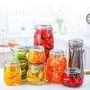 Garrafa de Vidro Pote Selado Para Cozinha Comida Picles Fruta Enlatada Transparente Boca Larga Garrafa de Geleia Pote de Armazenamento Doméstico