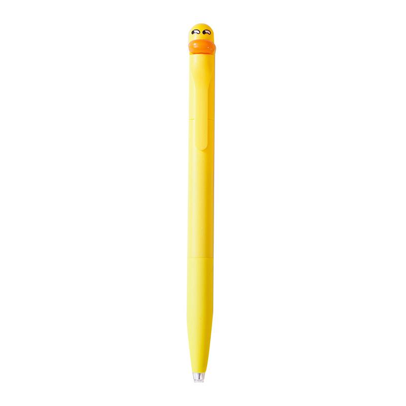 Duck Pens - Stress Relief Pen Cute Retractable Gel Pen 0.5mm Black Ink Writing Pen Perfect Party Gift for Students, Teachers
