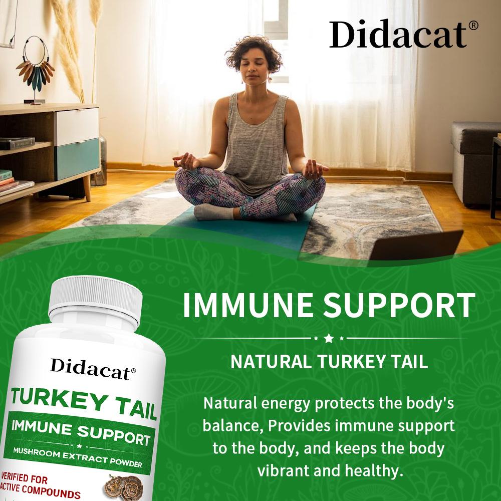 Truthahnpilz Extrakt Pulver 120 Kapseln Immununterstützung Nahrungsergänzungsmittel