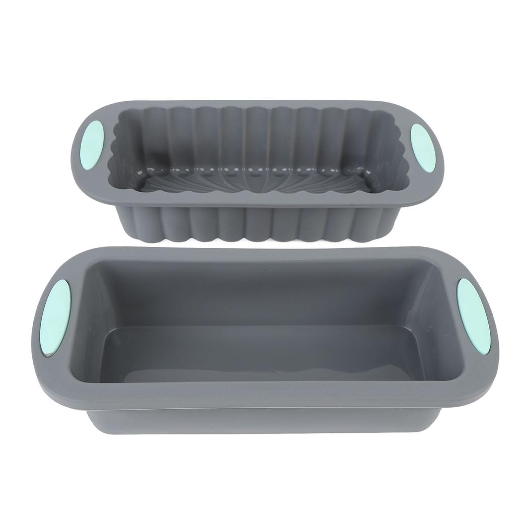 2 Stück Kastenform Silikon Antihaft Brotform Backform für hausgemachte Kuchen Brownies Hackbraten Zuhause