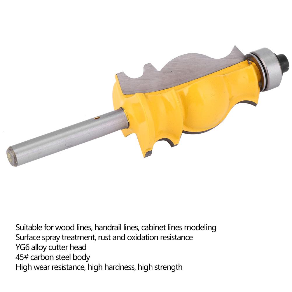 6mm Shank Handrail Cutter Woodworking Router Bits Engraving Machine Trimming Cutter