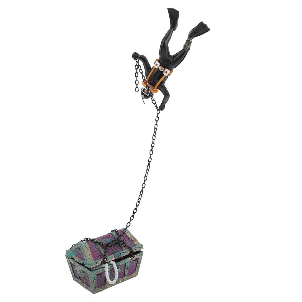 Creative Aquarium Ornament Treasure Hunting Frogman Ornaments Fish Tank Decoration