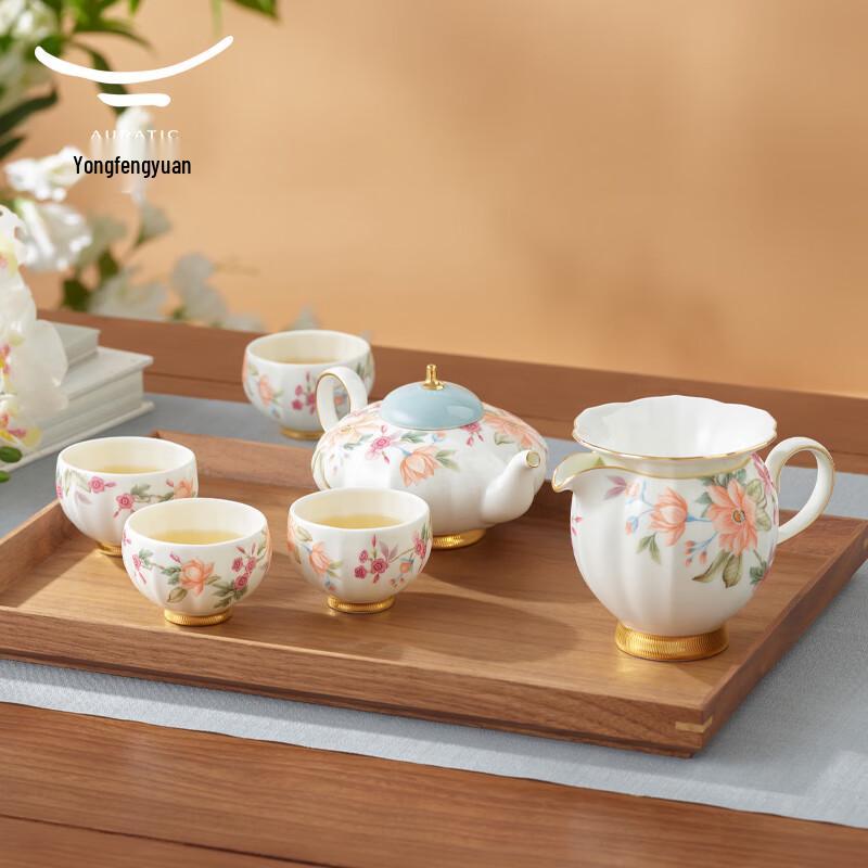 Чайный сервиз из селадоновой керамики Yongfengyuan, 8 предметов
