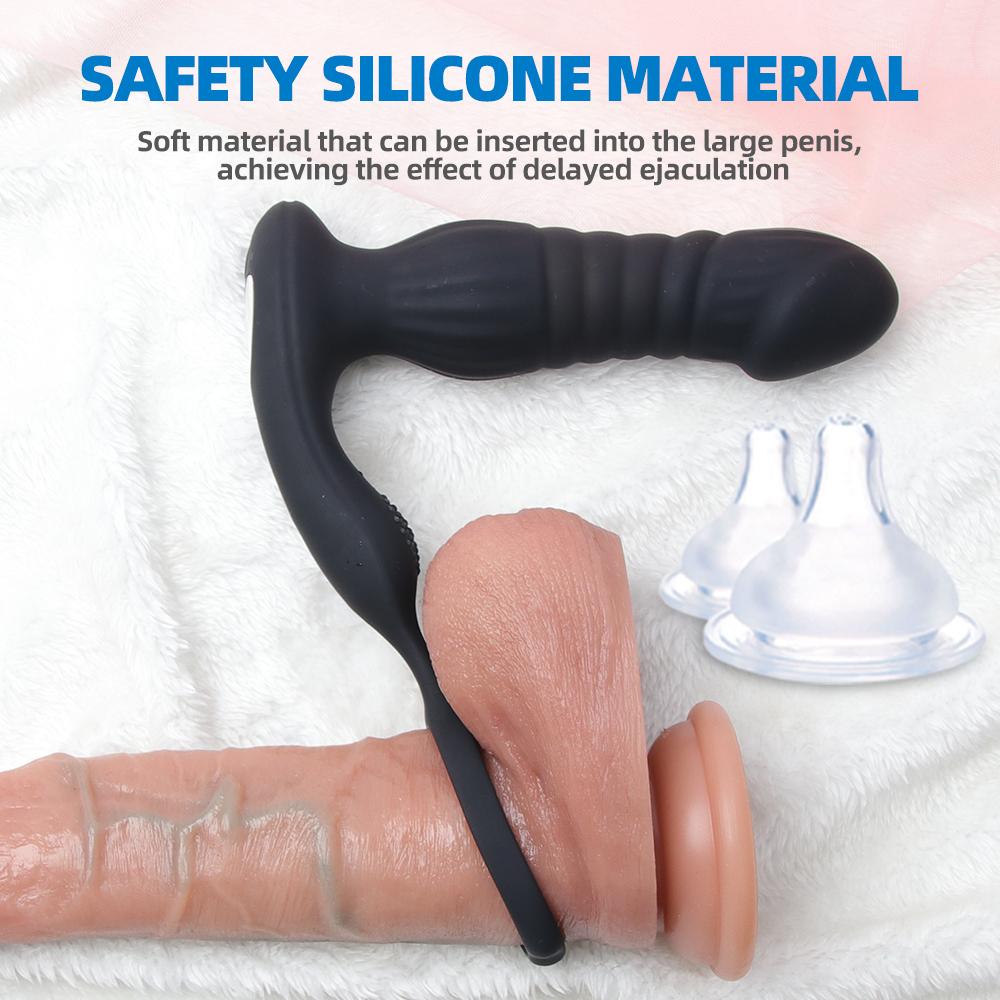 Manlig Stötvibrator Prostata Massager För Män Gay Penis Ring Butt Plug Prostata Massage Stimulator Analsexleksak För Par