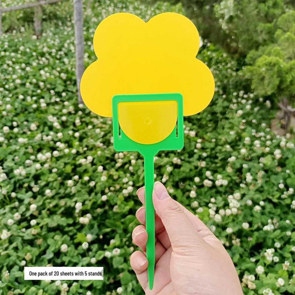 Sun Butterfly Double-Sided Yellow Insect Trap: Sticky Lure Board for Flies & Insects