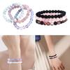 Set of 3 Healing Crystal Bracelet Set for Women Natural Stone Beaded Stretch Handchain Adjustable Wristchains Accessory
