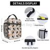 Chickens Rooster Print Insulated Lunch Bag Unisex Reusable Portable Waterproof Thermal Oxford Lunch Box for Work Picnic Travel