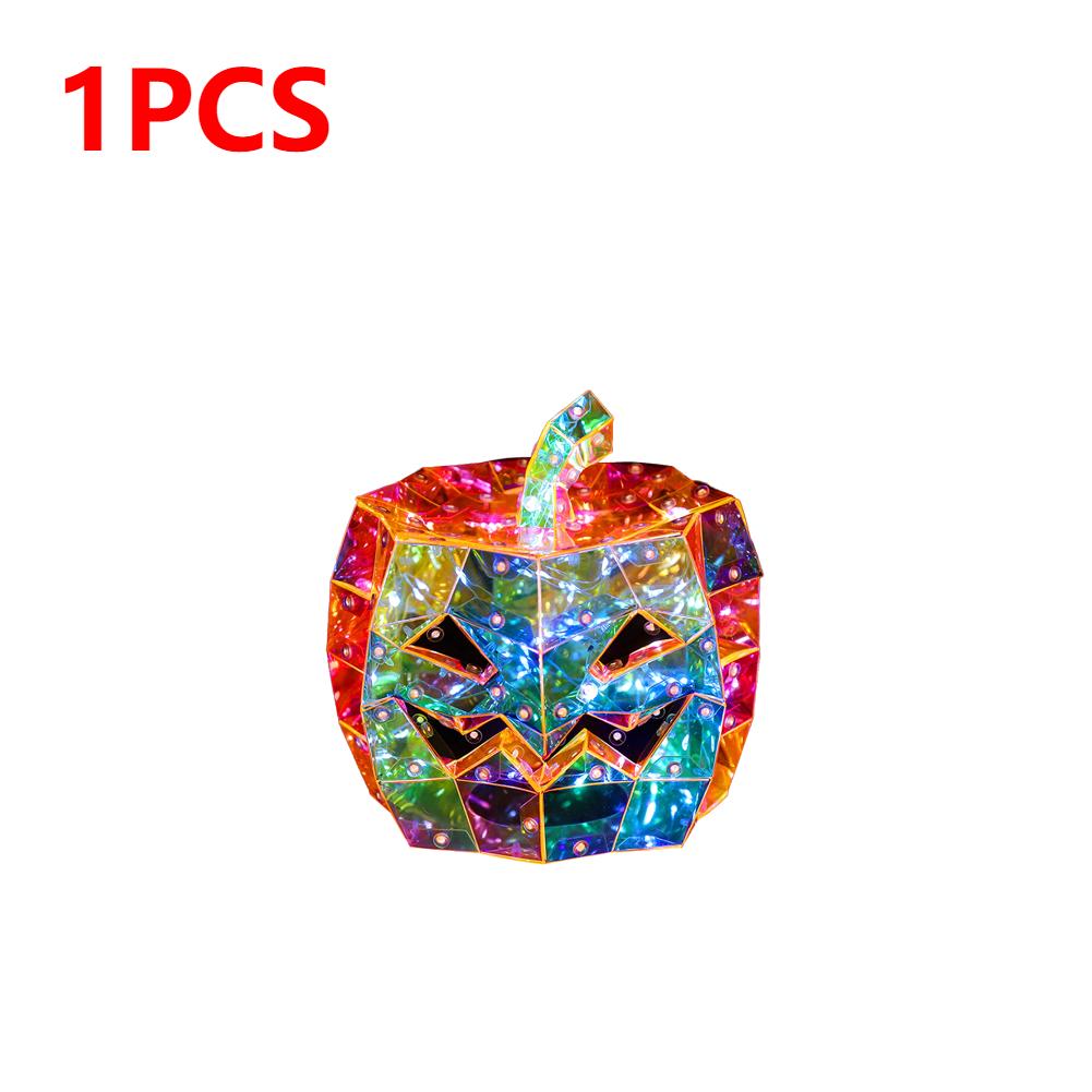 Ghost Halloween Decor Lights Pumpkin Skull Ornament Shining Ghost Light Prismatic Iridescent Phantom Ghost Halloween Party Decor