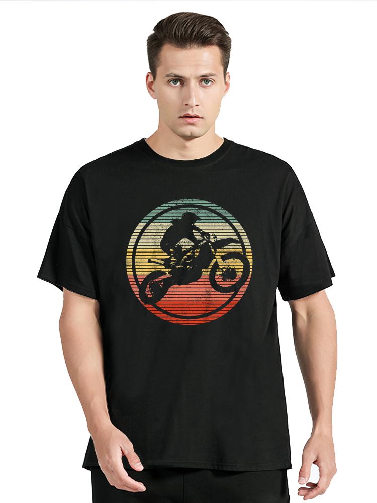 Vintage Motocross TShirt Dirt Bike Enduro Biker T Shirt Men Women Short Sleeve Cotton T-Shirt Gift Hip Hop Tee Tops Men Clothing