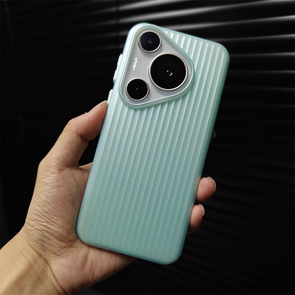 Stylish Business Luggage Case For HUAWEI Pura 70 Ultra 70 pro Plus Luxury Plating Wave Transparent Hard PC Back Cover Fundas