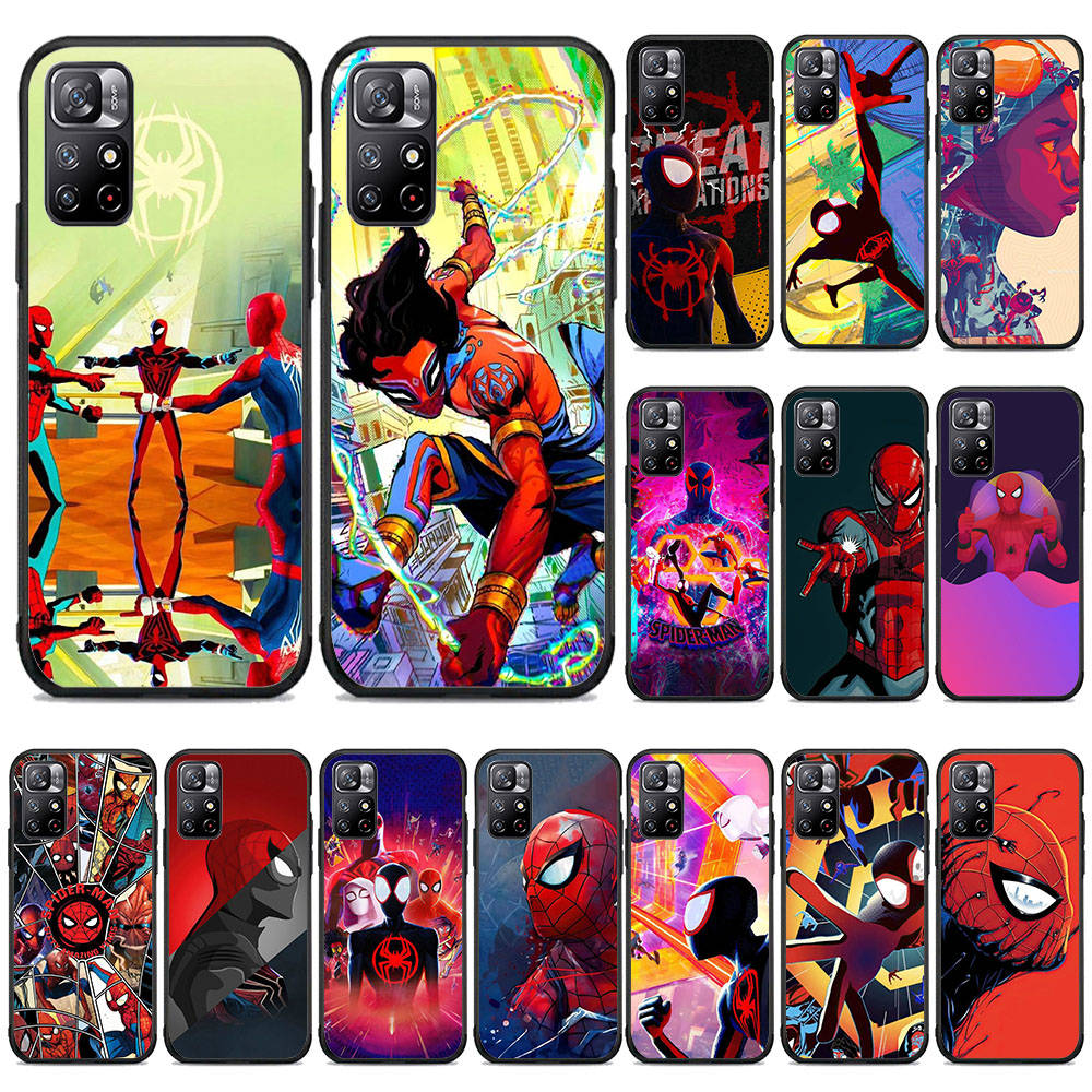

Мягкий черный чехол BW-52 Spiderman для iPhone XR 14 15 11 12 13 6 7 8 X XS Pro Max S8 Plus Samsung S22 S23 S21 S24 FE Ultra