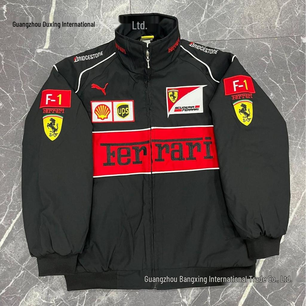 F1 Embroidery Racing & Cycling Suit - Retro American Style Jacket for Men & Women
