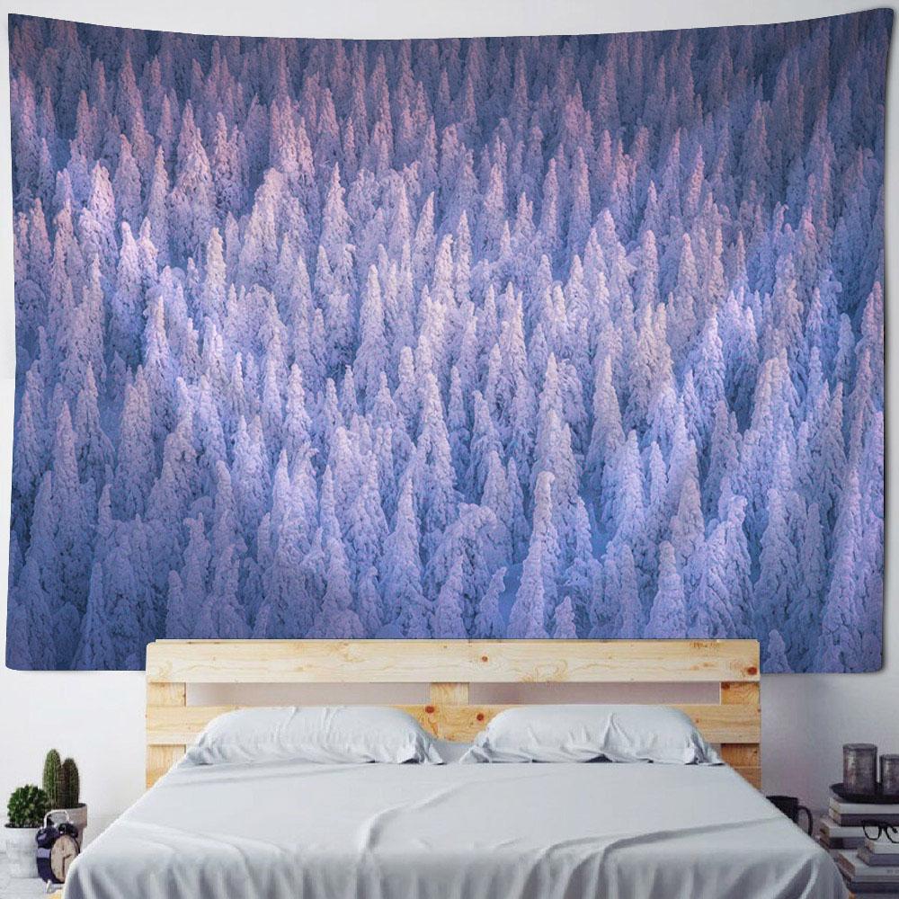 Living Room Bedroom Decoration Tapestry Natural Scenery Wall Hanging Home Wall Background Cloth Forest Tree Large-sized Tapestry