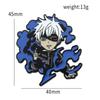 Anime Jujutsu Kaisen Enamel Badges with Chain Gojo Satoru Brooch Itadori Yuji Pins Geto Suguru Badge for Backpack Clothing Lapel