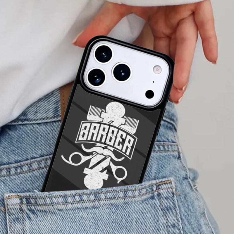 

Barber Pole Scissor Phone Case for iPhone 16e 15 14 13 12 17 Pro Max Plus Air 17pro Cover Coque iPhone 13 Pro