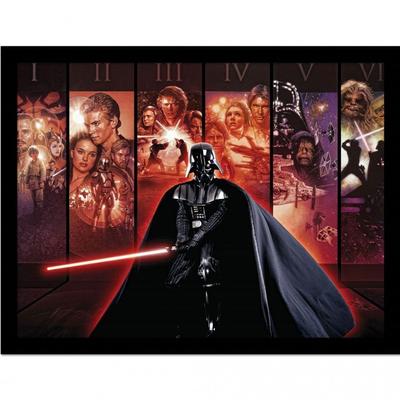 Poster incorniciato stampato con montaggio di Darth Vader