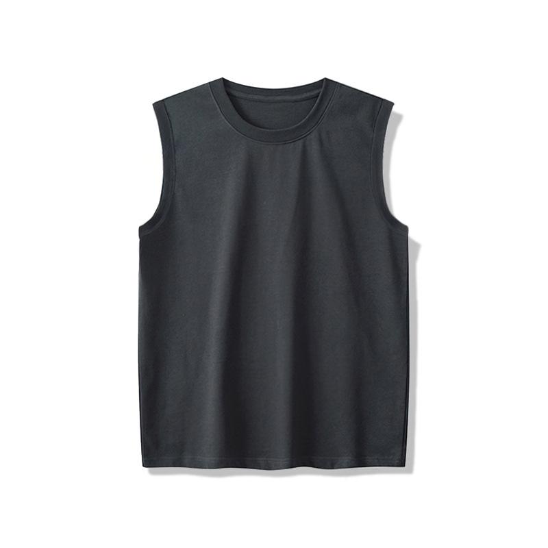 Unisex Kids' 100% Cotton Sleeveless T-shirt with Ribbed Cuffs, 200g 21s