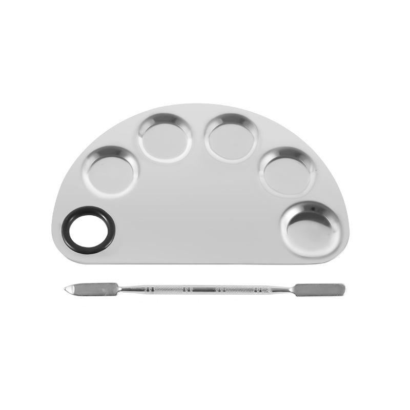 Mixer de machiaj din oțel inoxidabil Paleta de mixer pentru fard de pleoape pentru oje pentru arta unghiilor.