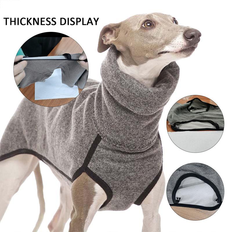 Pet Dog Winter High Collar Jumper Sweater Greyhound Whippet Clothes Lurcher Coat