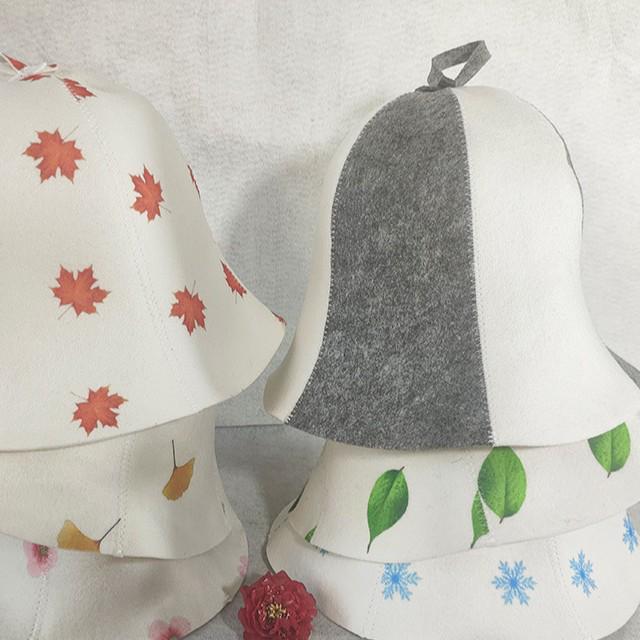 Fashionable Printed Sauna Felt Hat for Hair Drying