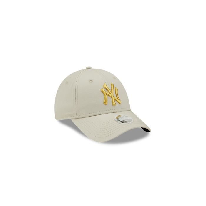 Casquette Femme - New Era - 9FORTY - New York Yankees - Logo Métal - Beige - Sportswear