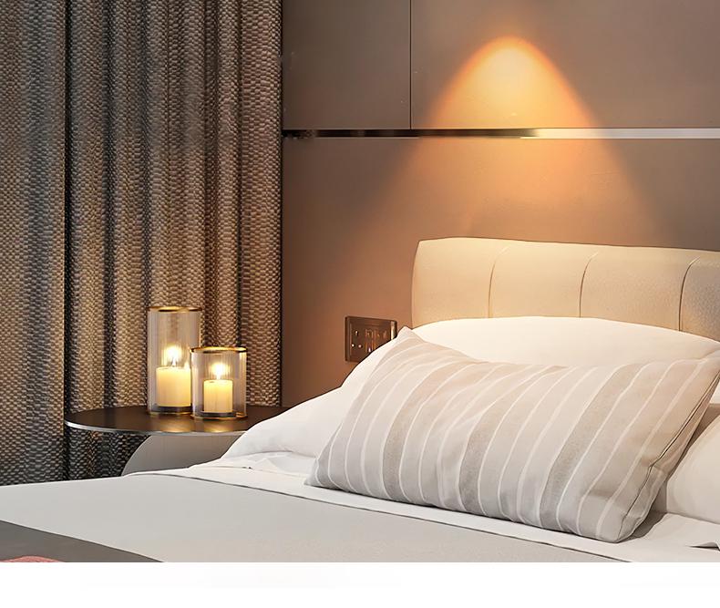 Italian Minimalist Bauhaus-Style Rotatable Wall Lamp with Switch for Bedroom