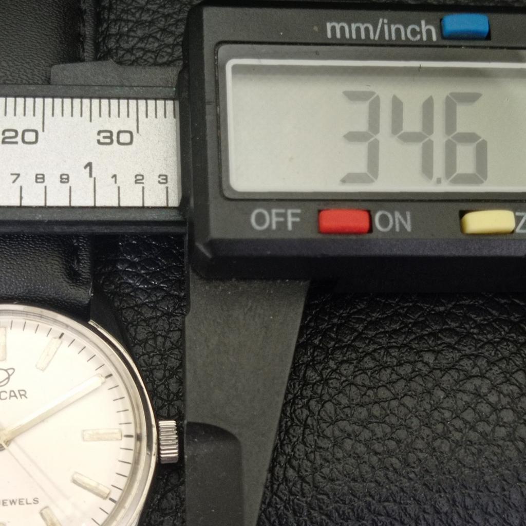 VINTAGE ENICAR STAR JEWELS HAND-WINDING SWISS MENS WHITE DIAL WATCH a703783-1 R213e-a703783