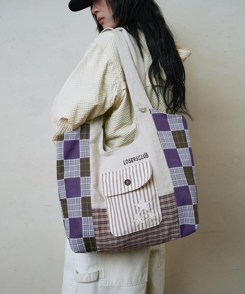 Losers Club Fabric Mix Shoulder Bag Ivory