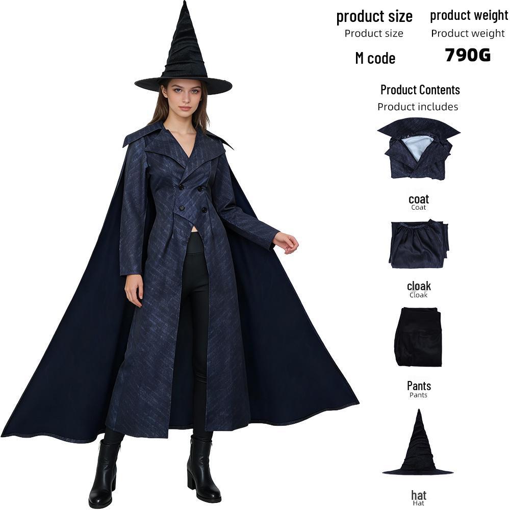Elphaba Black Witch Robe Cosplay Costume - Wicked the Musical 2 Kids S