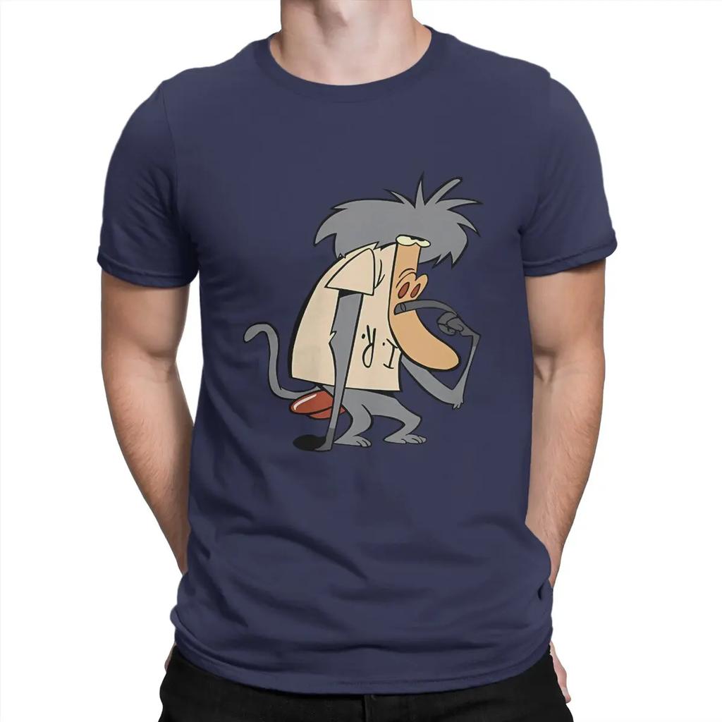 T-Shirt I R Baboon for Men Pure Cotton Humor harajuku men's t-shirts O Neck Cow And Chicken Cartoon Tees Short Sleeve Clothes