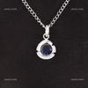 Mothers day Deal Natural London Blue Topaz 925 Silver Anniversary Gift Pendant PP-8-1