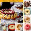 1pc Cake Silicone Mold 9 Inch Red Large Hollow Round Cake Molds DIY Toast Bread Baking Tool Chocolate Mold Jelly Pudding Mold