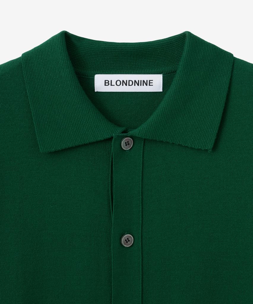 Blond9 Soft Texture Collar Knit Cardigan_Green