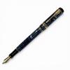 Great PARKER Fountain Pen Duofold Centennial Marble Blue 18K Mens Used