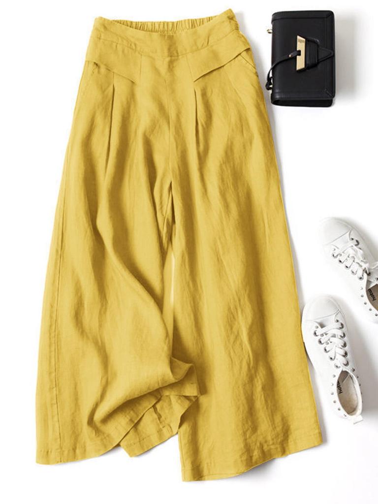 2025 Trendige Übergröße Damen Einfarbig Locker Lässige Lange Hosen - Europa & Amerika Stil