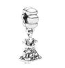 925 Silver Love Footprints Bead Double Pendant Charm for DIY Bracelet Jewelry Making Gift for Boy Girl Friend