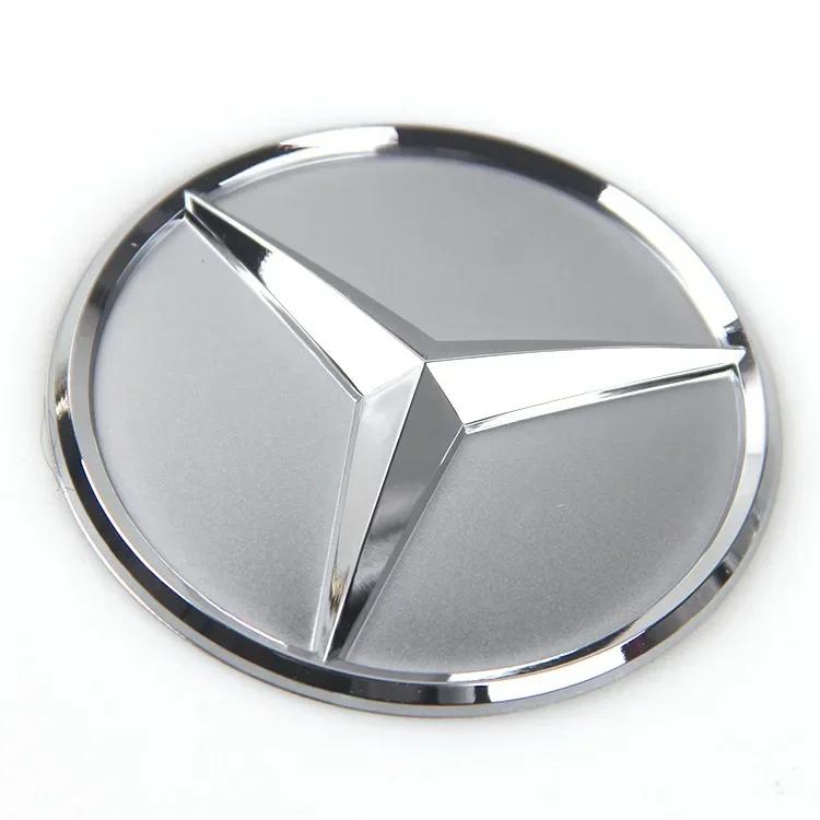 Car Sticker Hot For Benz 52mm 57mm Solid 3d & Flat Star Apple Tree Badge Nickle Car Emblem for Mercedes Benz AMG Steering Wheel
