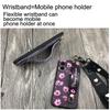 Ring Dirt-resistant Phone Case For Oukitel C33 Fashion Design Wrist Strap Lanyard Phone Holder Kickstand Silicone Flower